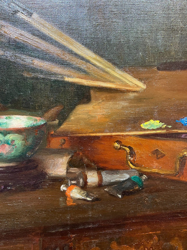 Marthe Moisset (1871 - 1945) - The Artist's Palette And Brushes, 1906