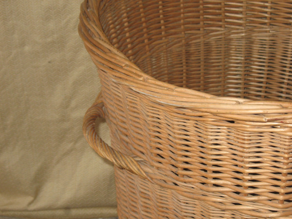 Washerwoman basket in woven wicker Very large Perfect condition