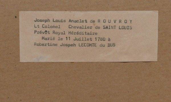 Porträts von Joseph Louis Anaclet de Rouvroy und seiner Frau Robertine Joseph Lecomte du Bus