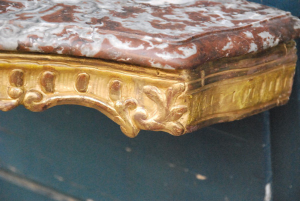 Console In Golden Wood With A Foot D Regence Period XVIII