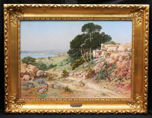 Édouard CAILLOL, Landscape by the sea in the vicinity of Marseille (large format)