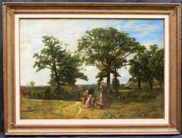 Théodore FOURMOIS and Eugène François de BLOCK, Family in the countryside (The Holy Family) LARGE FORMAT