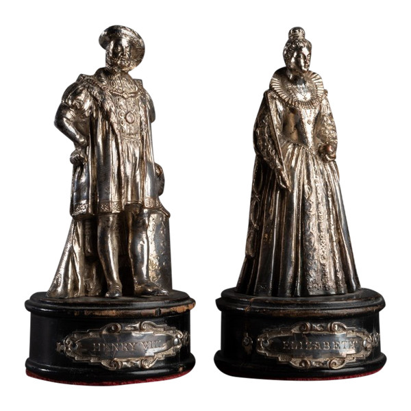 Sculture in bronzo argentato, XIX secolo