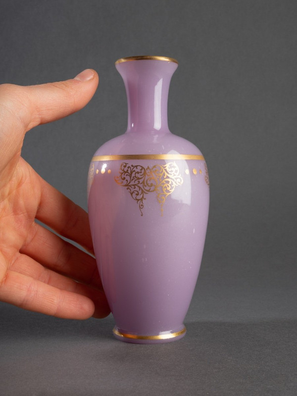 Small Opaline Vase, Baccarat, 19th Century