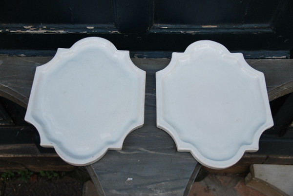 Pair Of Armored Earthenware Plates