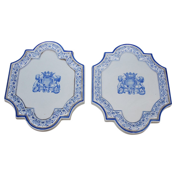 Pair Of Armored Earthenware Plates