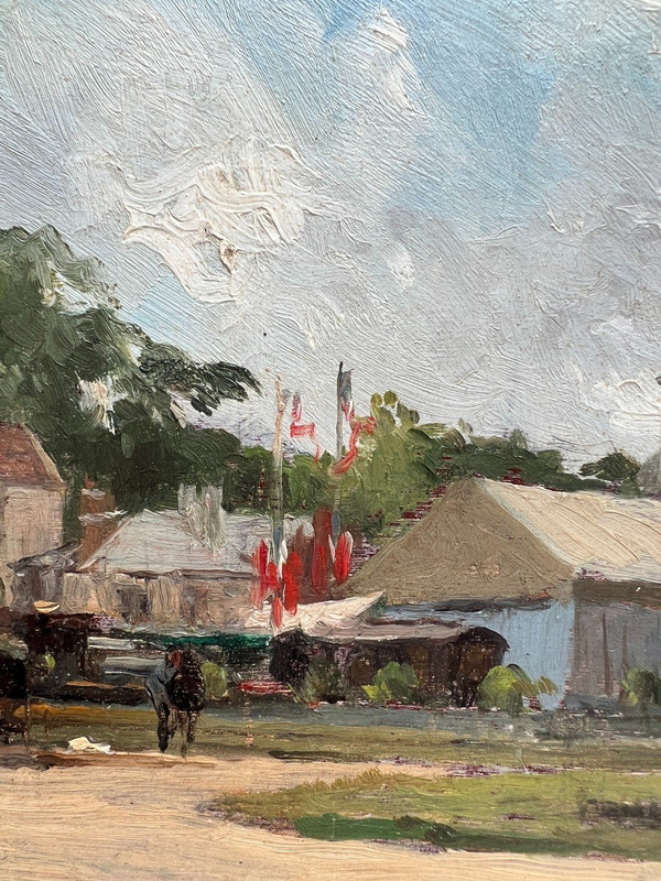 French Impressionist School - Funfair in Saint Germain En Laye, 1885