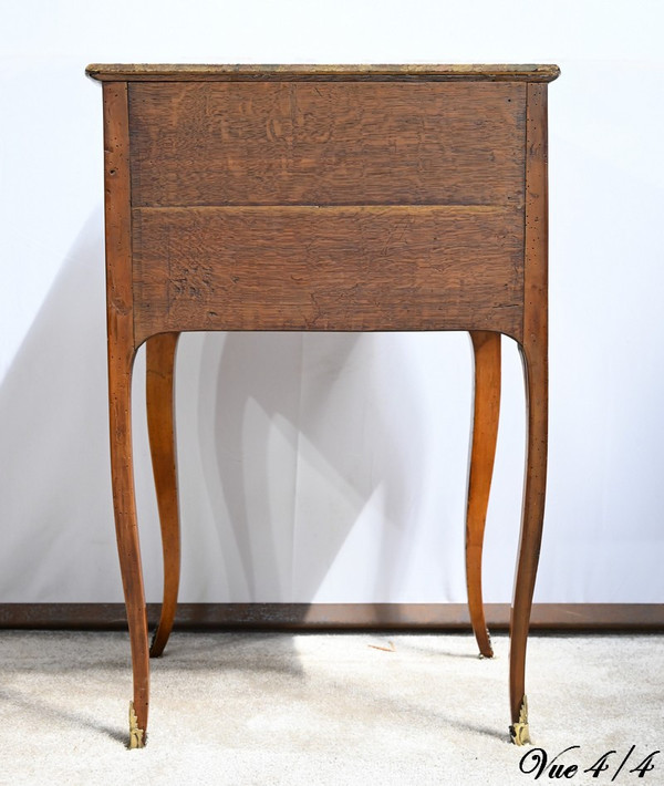 Small Chiffonniere Table in Rosewood and Walnut, Louis XV Style - 2nd Half Nineteenth