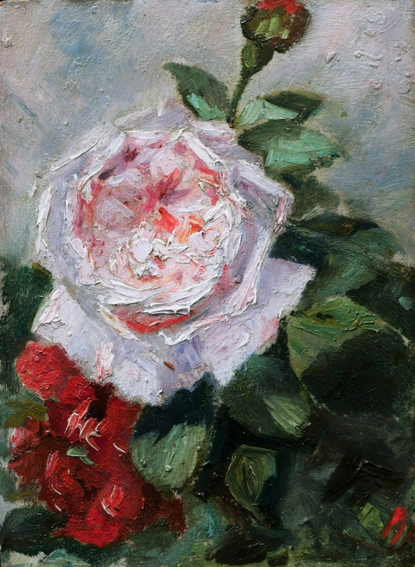 FRENCH Impressionist school, late 19th century, Study of a rose