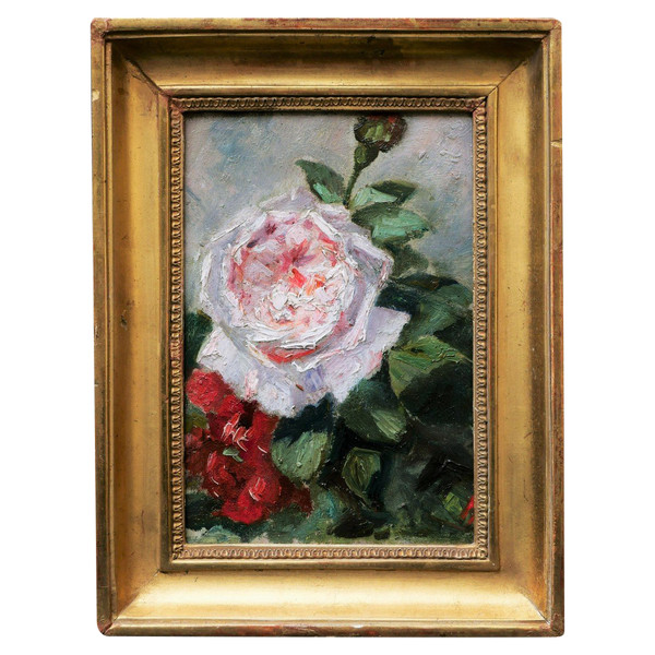 FRENCH Impressionist school, late 19th century, Study of a rose