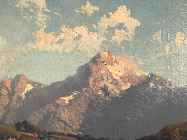 Emile Godchaux (1860-1938), Berglandschaft, Öl auf Leinwand, signiert, gerahmt