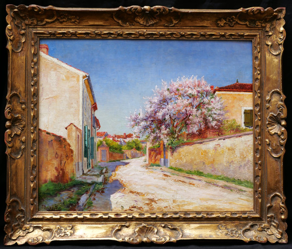 François Félix ROUBAUD, Strada soleggiata di Cahors, primavera