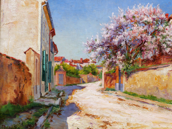 François Félix ROUBAUD, Strada soleggiata di Cahors, primavera