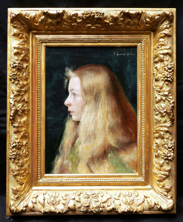 Augustine LOUVAT-BIBARD, Little blonde girl in profile