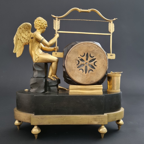 Claude Galle, Rare pendule maçonnique signée d'époque Empire. 