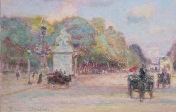 Pierre CHAPUIS, Animated view down the Avenue des Champs-Élysées