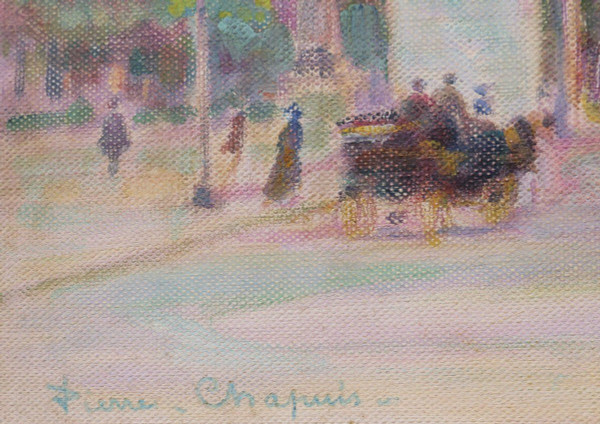 Pierre CHAPUIS, Animated view down the Avenue des Champs-Élysées