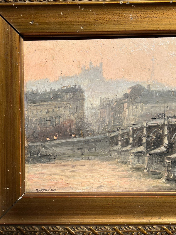 Joaquim Miro Argenter (1869-1914) - Lyon, Die Guillotière-Brücke, Fourvière, um 1900