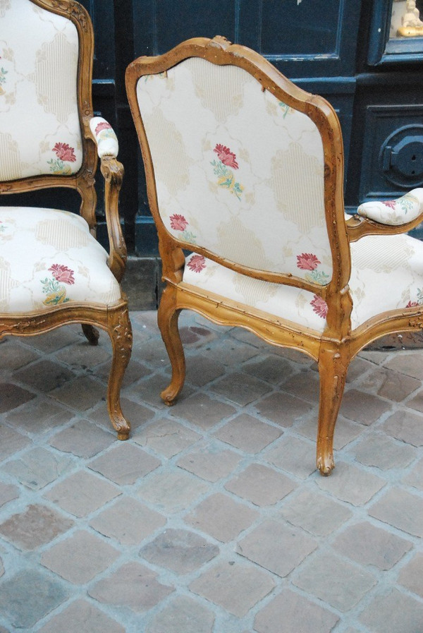 Pair Of Armchairs with Chassis Louis XV period