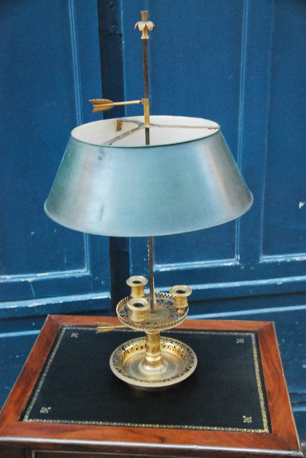 Rare Bouillotte lamp from the 18th century Directoire period