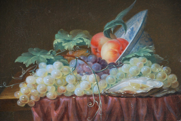 Still Life With Fruits And Oyster 19th Century