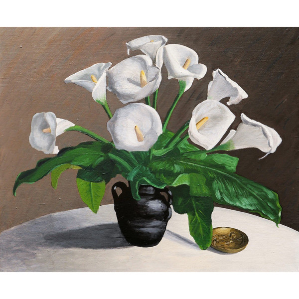 Georges THILL, alias Serge GHILLOT, Vase with arums