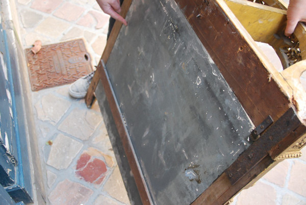 Elegant Console With Mirror Bottom Louis XVI Period