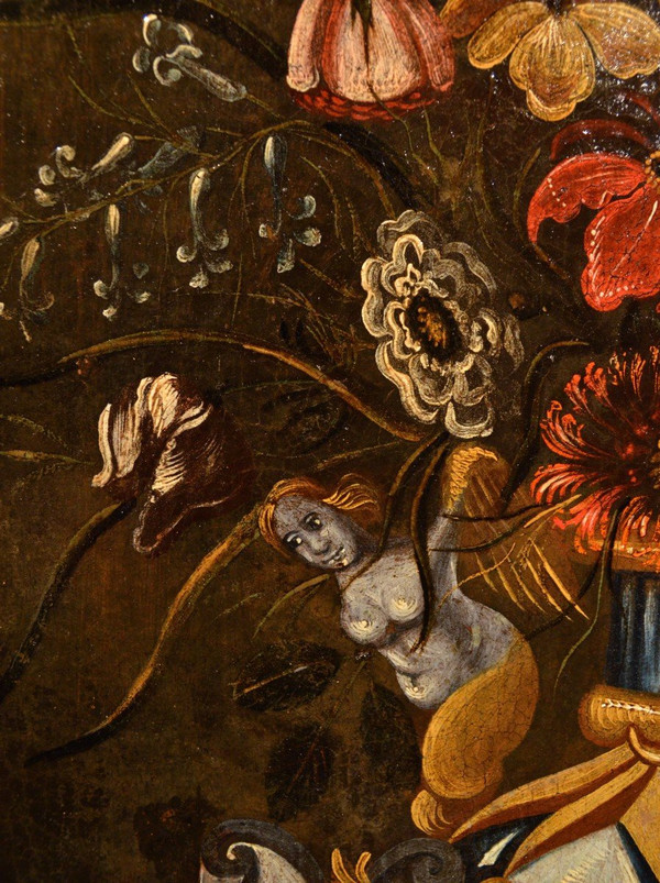 Till Life Of Flowers In A Classic Vase, Master  Of The Grotesque Vase (rome,  17th Century)