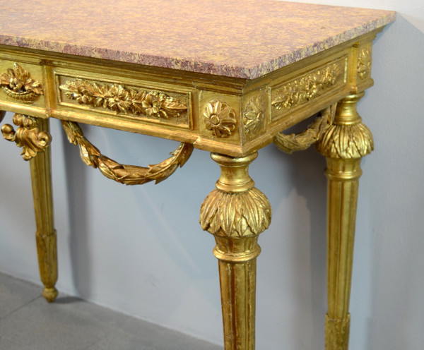 Louis XVI Console In Golden Wood, Genoa Around 1785