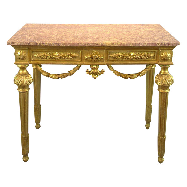 Louis XVI Console In Golden Wood, Genoa Around 1785