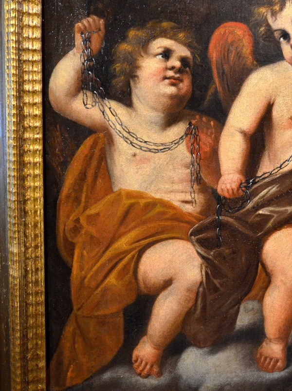 Pair Of Winged Putti, Giovanni Battista Merano (Genoa 1632 - 1698)