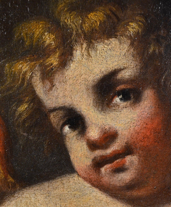 Pair Of Winged Putti, Giovanni Battista Merano (Genoa 1632 - 1698)