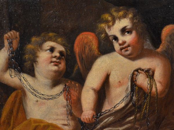 Pair Of Winged Putti, Giovanni Battista Merano (Genoa 1632 - 1698)