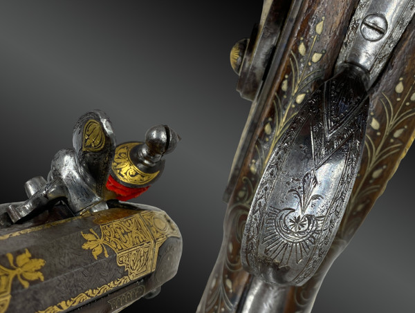 Luxury flintlock pistol, for the Ottoman France market, 19th century