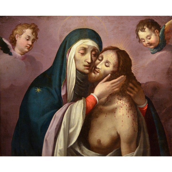 La Pietà Aux Deux Chérubins, Scipione Pulzone (Gaeta 1550 - Rome 1598) entourage de