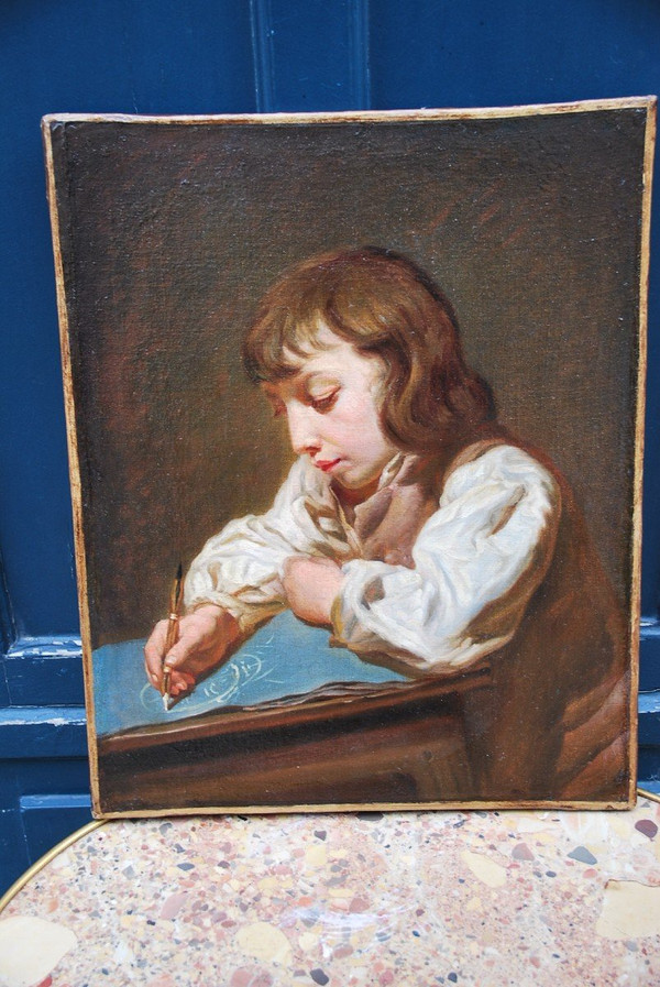 Greuze Follower Of; Portrait of a Young Boy, Late 18th Century