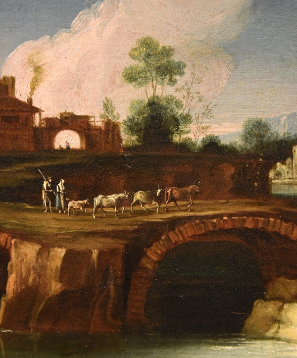  Paolo Anesi (rome 1697 - 1773), River Landscape Of The Lazio Countryside