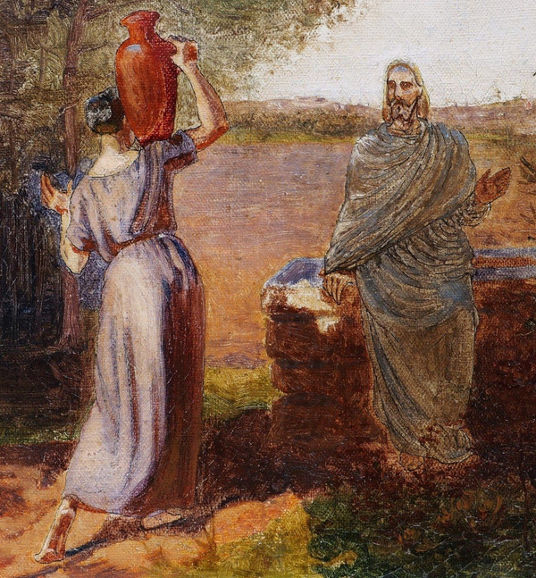 FRENCH School circa 1860, Christ and the Samaritan Woman