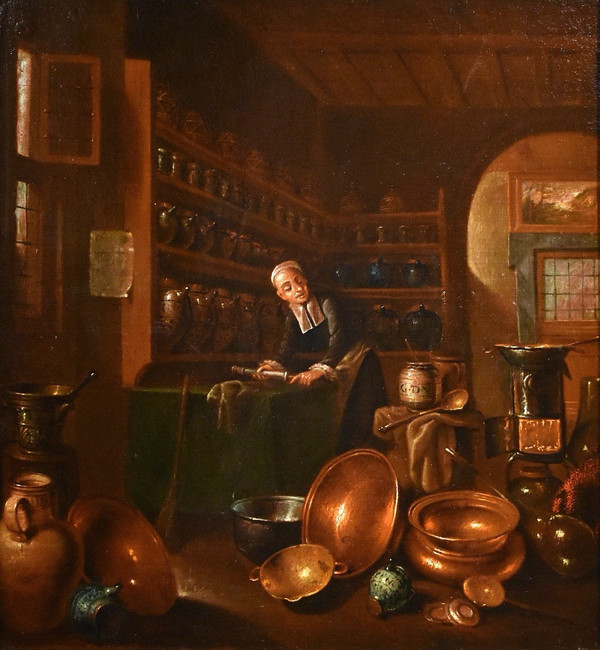 Il Farmacista Nel Suo Laboratorio, Giovanni Domenico Valentino (roma 1630 - Imola 1708)