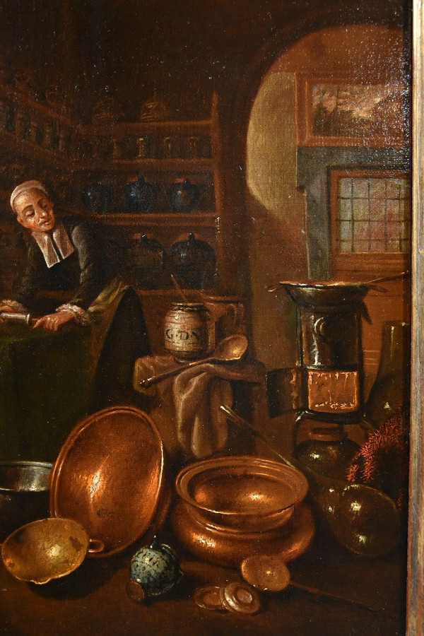 Il Farmacista Nel Suo Laboratorio, Giovanni Domenico Valentino (roma 1630 - Imola 1708)