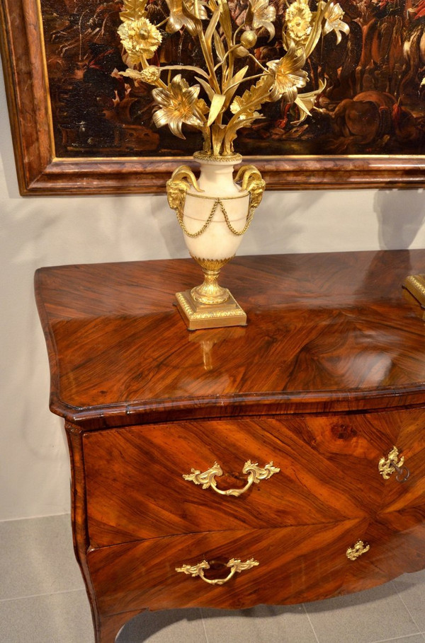 Splendid Louis XV Commode With Two Drawers, Genoa, First Half Of The Eighteenth Century