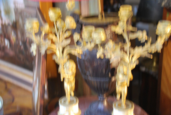 Pair Of Napoleon III Putti Candlesticks