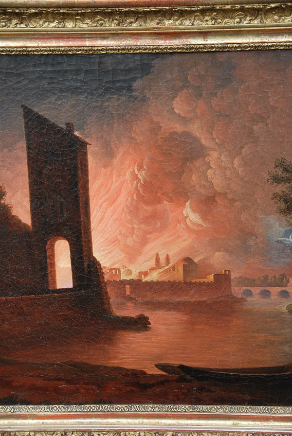 Volaire d'après, L'incendie d'Izmir, Late 18th century