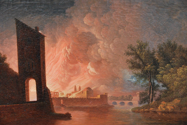 Volaire d'après, L'incendie d'Izmir, Late 18th century