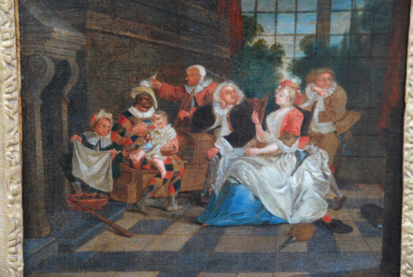 Harlequin, Interior Scene, 18th century