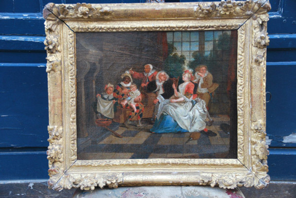 Harlequin, Interior Scene, 18th century