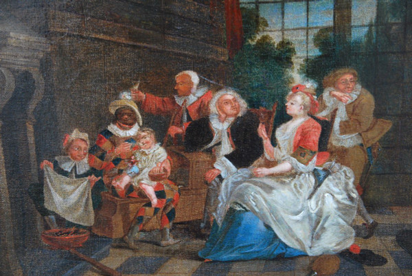 Harlequin, Interior Scene, 18th century