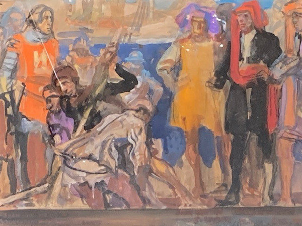 Charles Dominique Fouqueray (1869-1956) - Grande progetto di composizione storica - Gouache