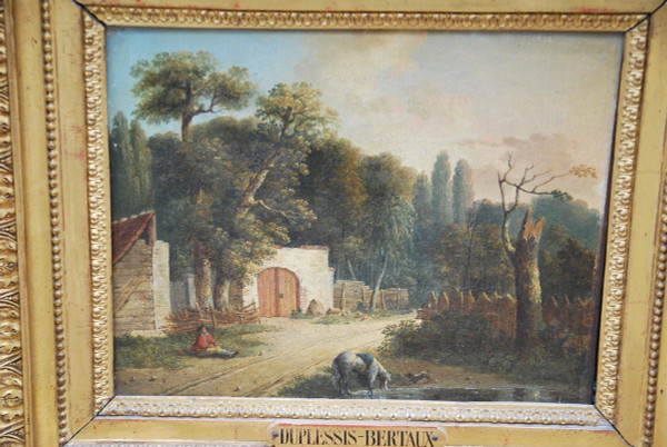 Paysage De Campagne Attributed to Duplessis Bertaux 19th century