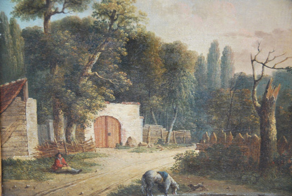 Paysage De Campagne Attributed to Duplessis Bertaux 19th century